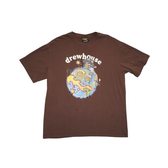 Drew House Brown Earth Graphic Tee - Size XXL - Picture 1 of 5